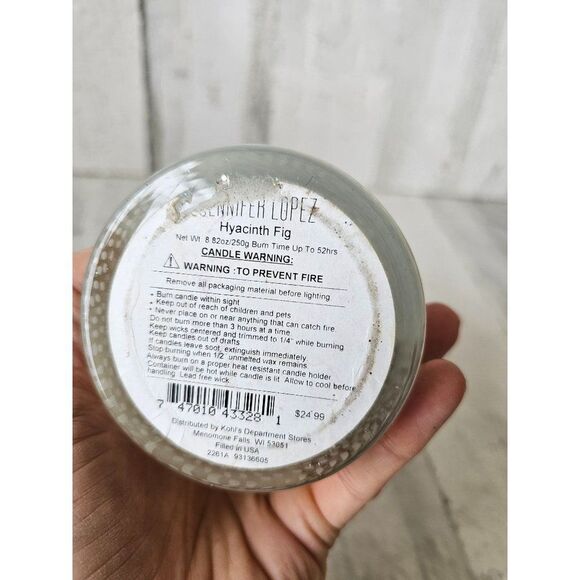 Jennifer Lopez hyacinth fig candle 8 oz new floral scent - Picture 4 of 4